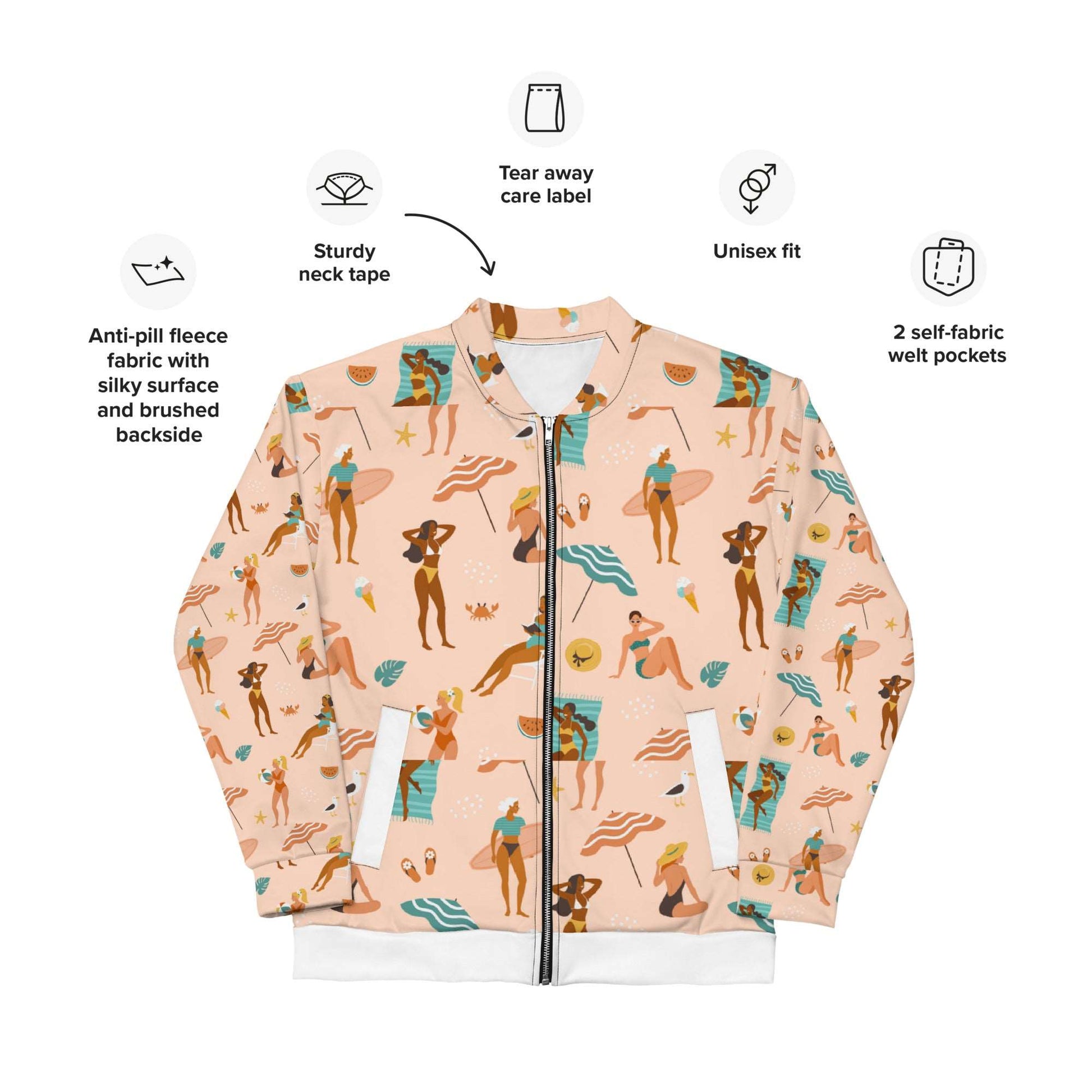 BEACH VIBE - Unisex Bomber Jacket